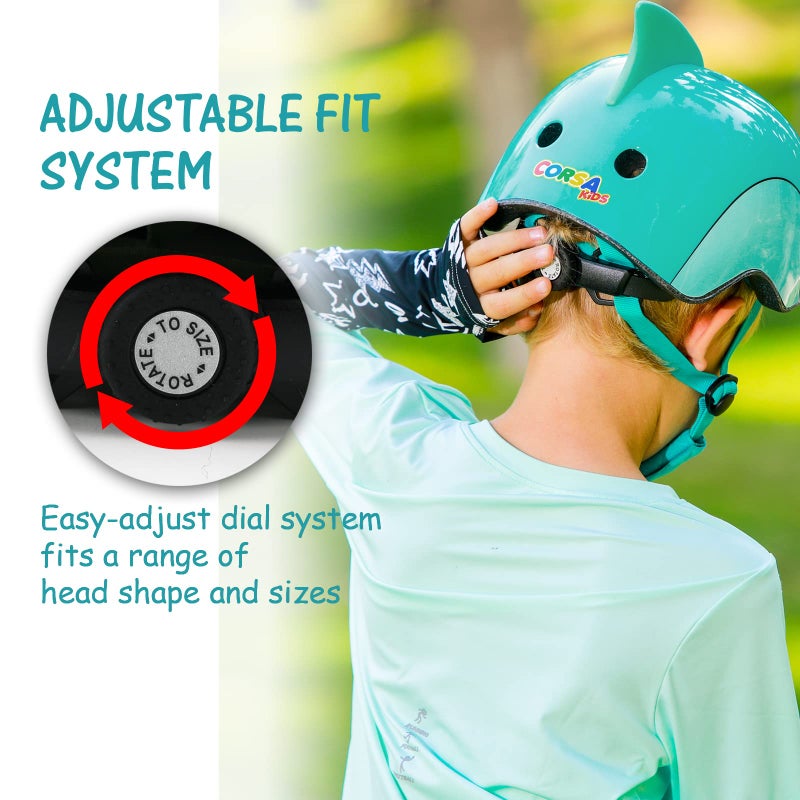 Anharluka Kids Toddler Bike Helmet  Adjustable and Multi-Sport for Child Infant Baby  2 Sizes for Age 1-2-3-4-5 Years Boys Girls (Blue Shark  Small) - Image 4